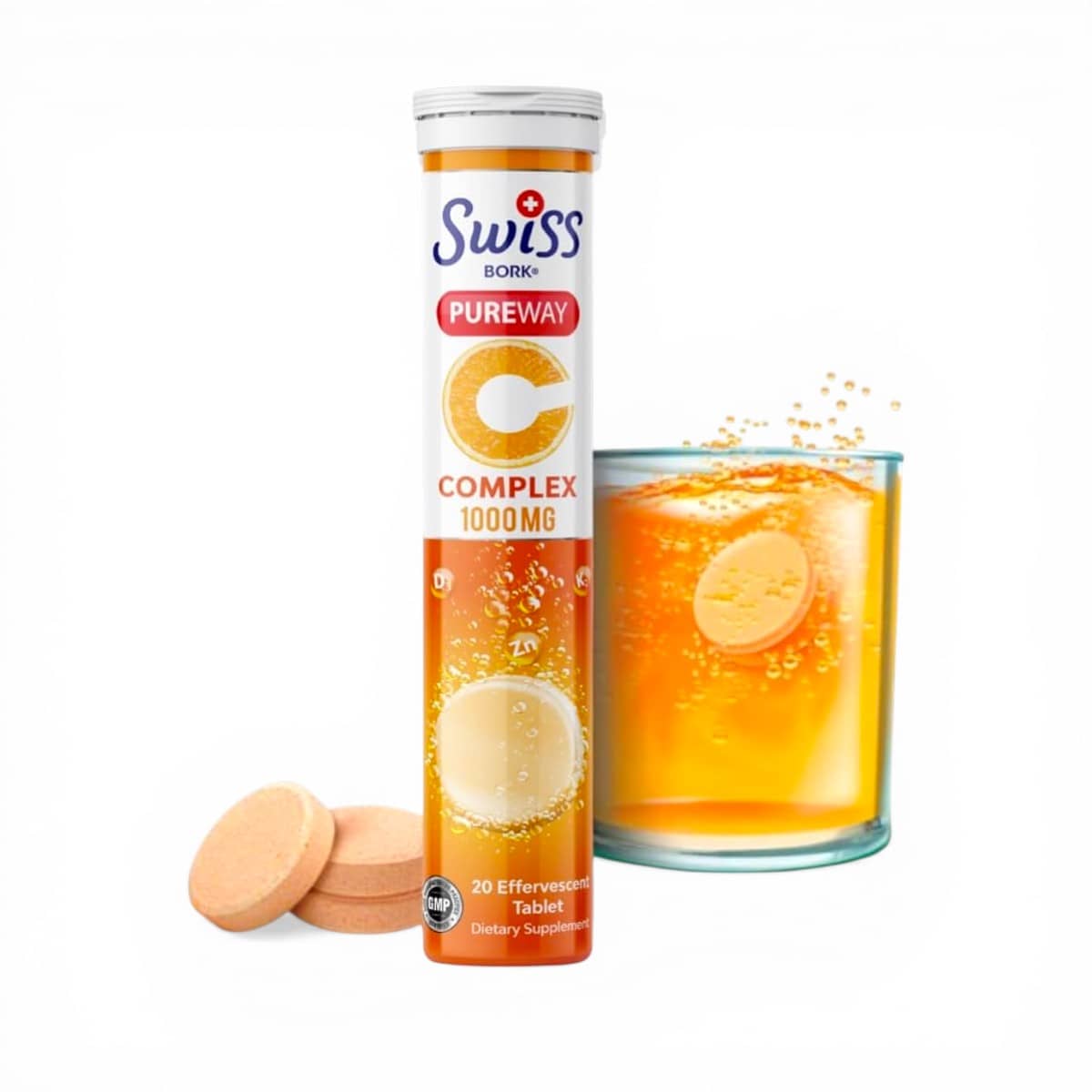 Bork , Swiss Pureway C complex 1000mg,20 effervescent Tablets 1