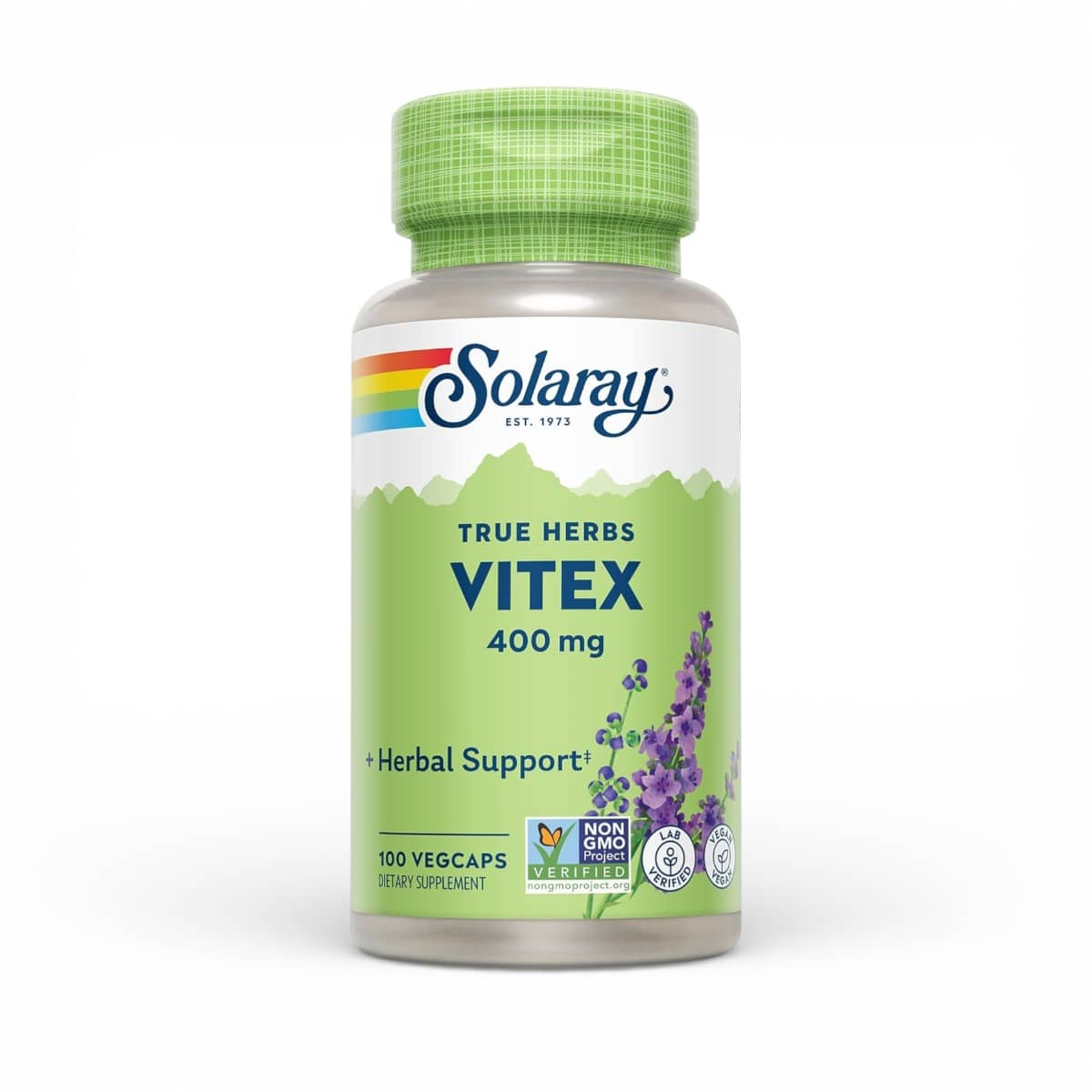 Solaray, True Herbs, Vitex, 400 mg, 100 VegCaps 1