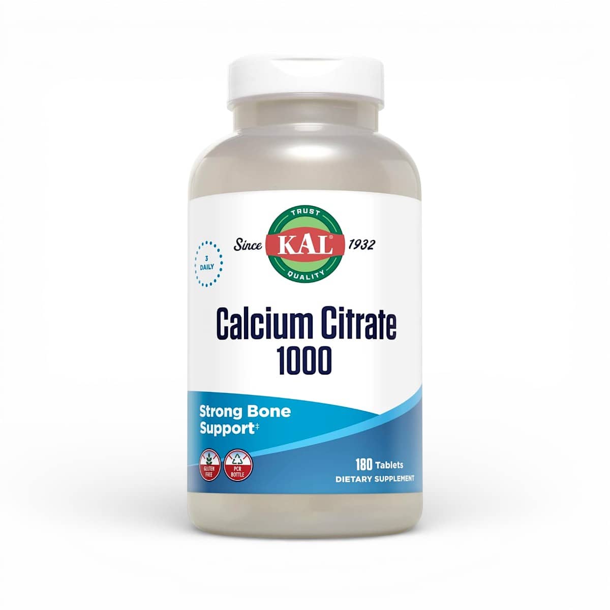 KAL, Calcium Citrate 1000, 180 Tablets (333 mg per Tablet) 1