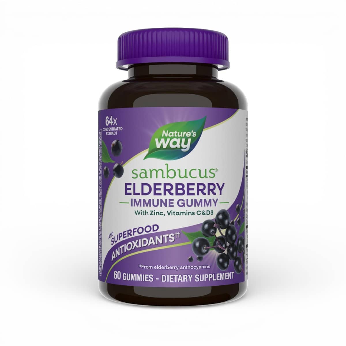 Nature's Way, Sambucus®, Immune Gummy, Elderberry, 60 Gummies 1