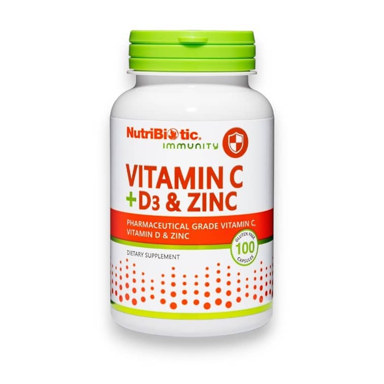 NutriBiotic, Immunity, Vitamin C + D3 & Zinc, 100 Capsules 1