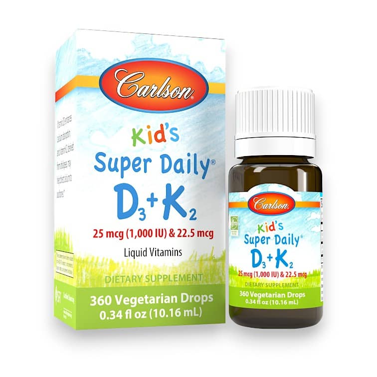 Carlson, Kid's Super Daily® D3 + K2, 0.34 fl oz (10.16 ml) 1