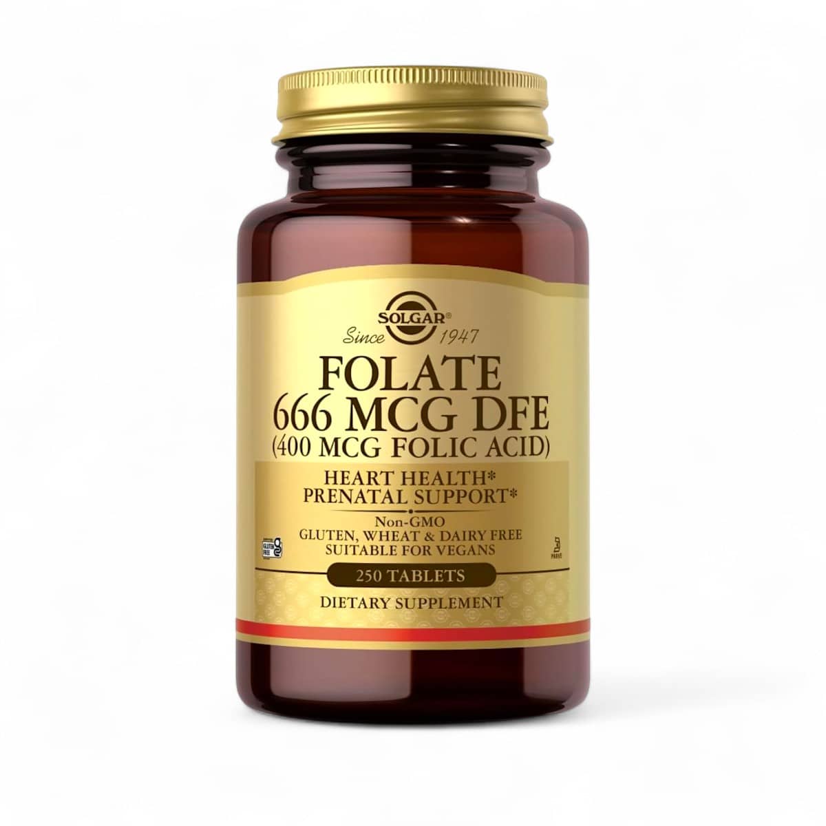 Solgar, Folate, 666 mcg DFE, 100 Tablets 1