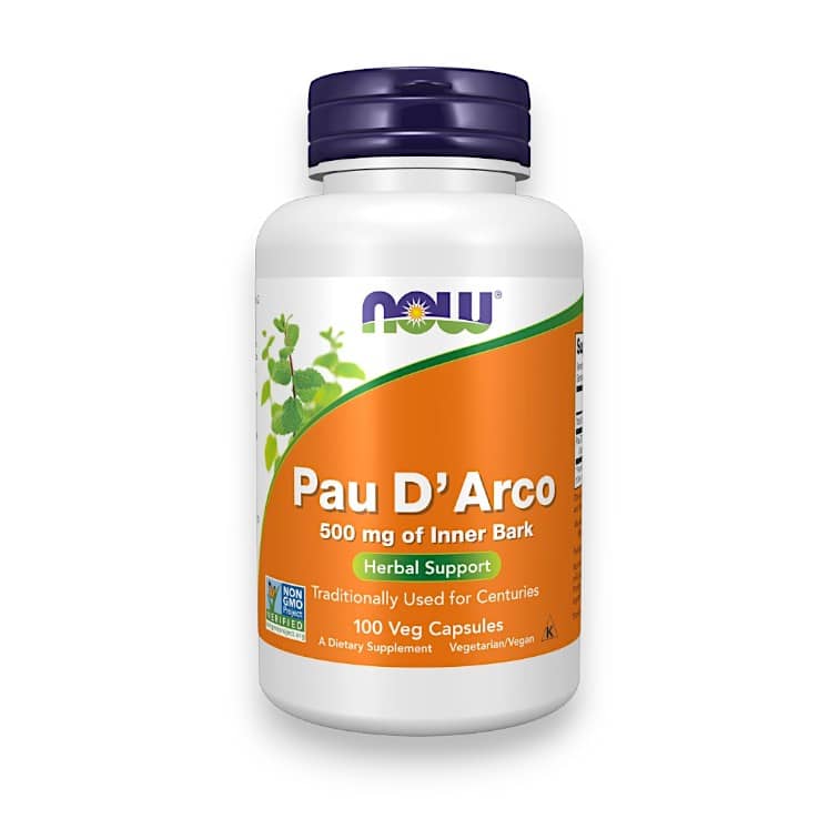 NOW Foods, Pau D'Arco, 1,000 mg, 100 Veg Capsules (500 mg per Capsule) 1