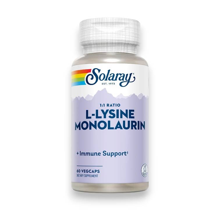 Solaray, L-Lysine Monolaurin 1:1 Ratio, 60 VegCaps 1