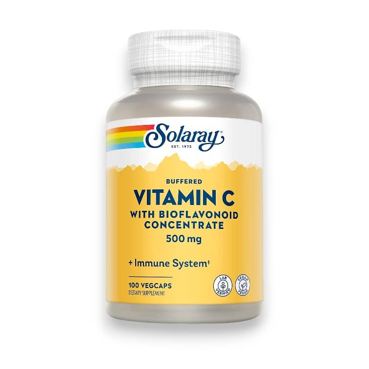 Solaray, Buffered Vitamin C with Bioflavonoid Concentrate, 500 mg, 100 VegCaps 1