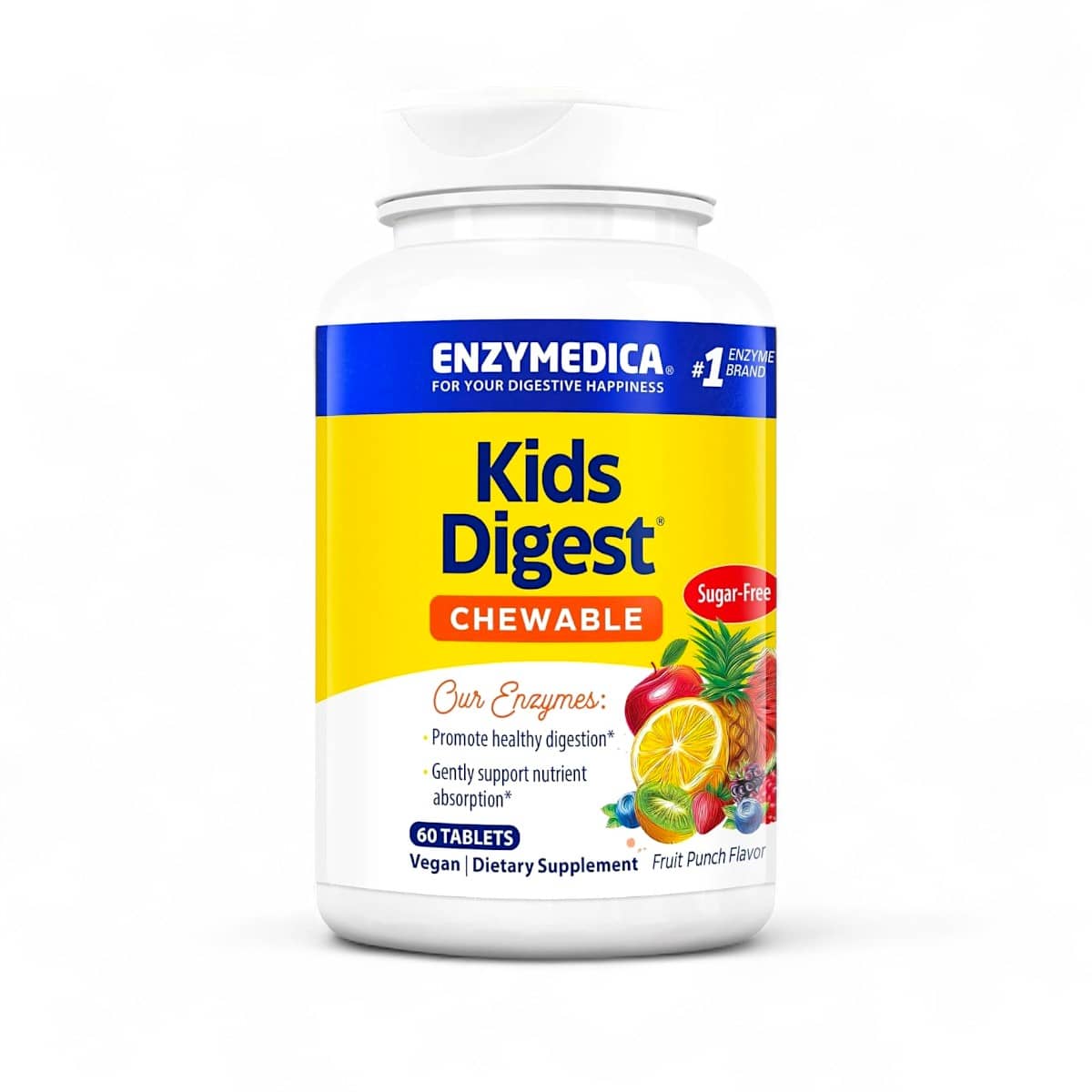 Enzymedica, Kids Digest, Fruit Punch, 60 Chewable Tablets 1