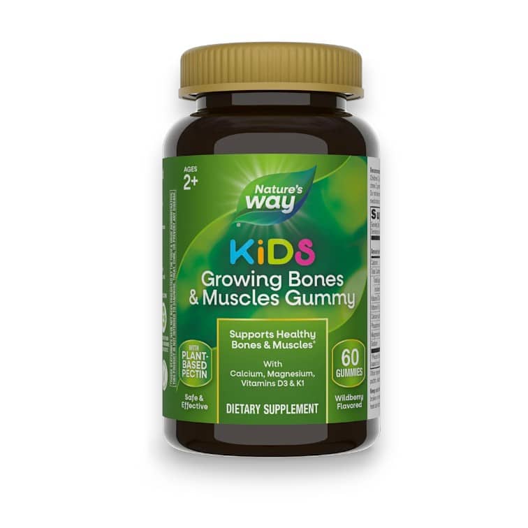 Nature's Way, Kids, Growing Bones & Muscles Gummy, Ages 2 +, Wildberry, 60 Gummies 1