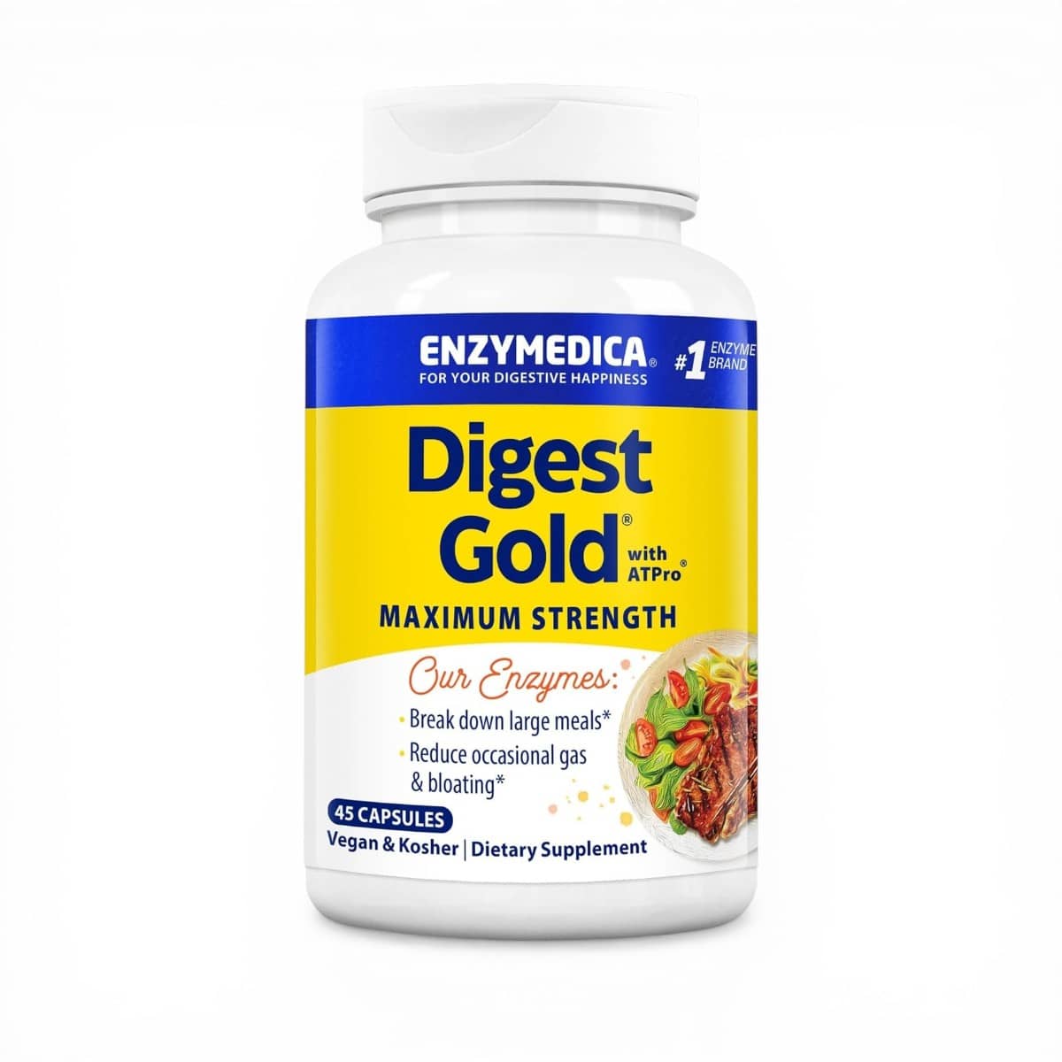 Enzymedica, Digest Gold® with ATPro®, Maximum Strength, 45 Capsules 1