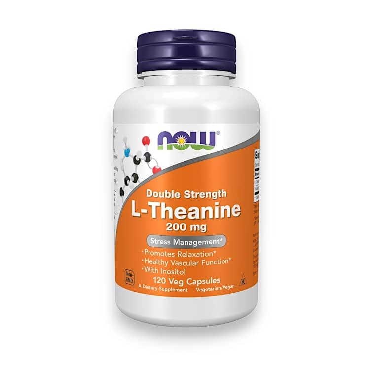 NOW Foods, Double Strength L-Theanine, 200 mg, 120 Veg Capsules 1