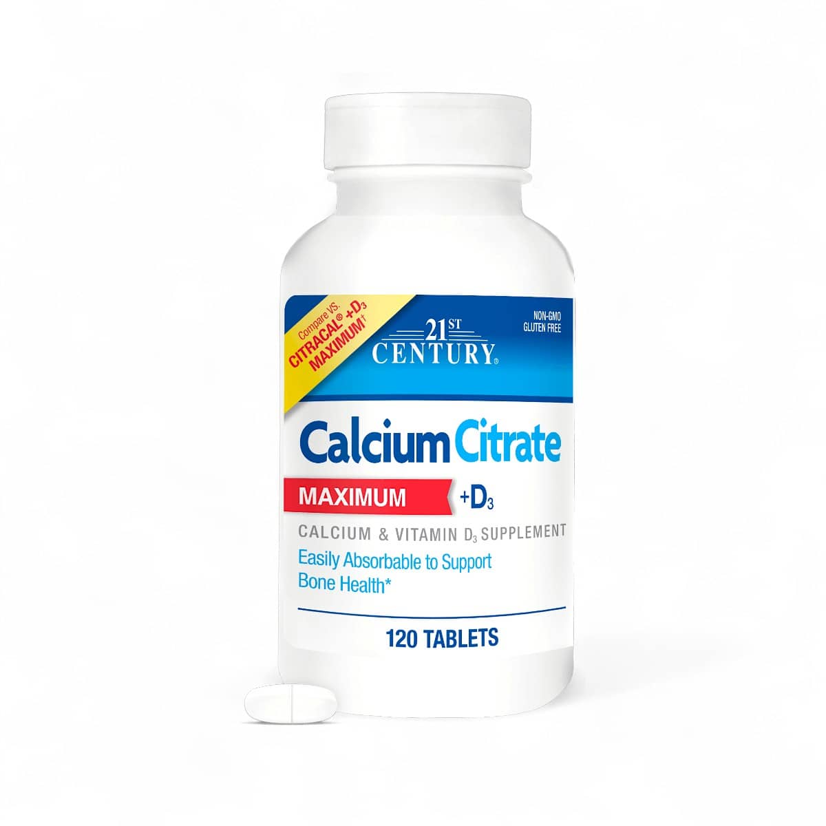 21st Century, Calcium Citrate Maximum + D3, 120 Tablets 1