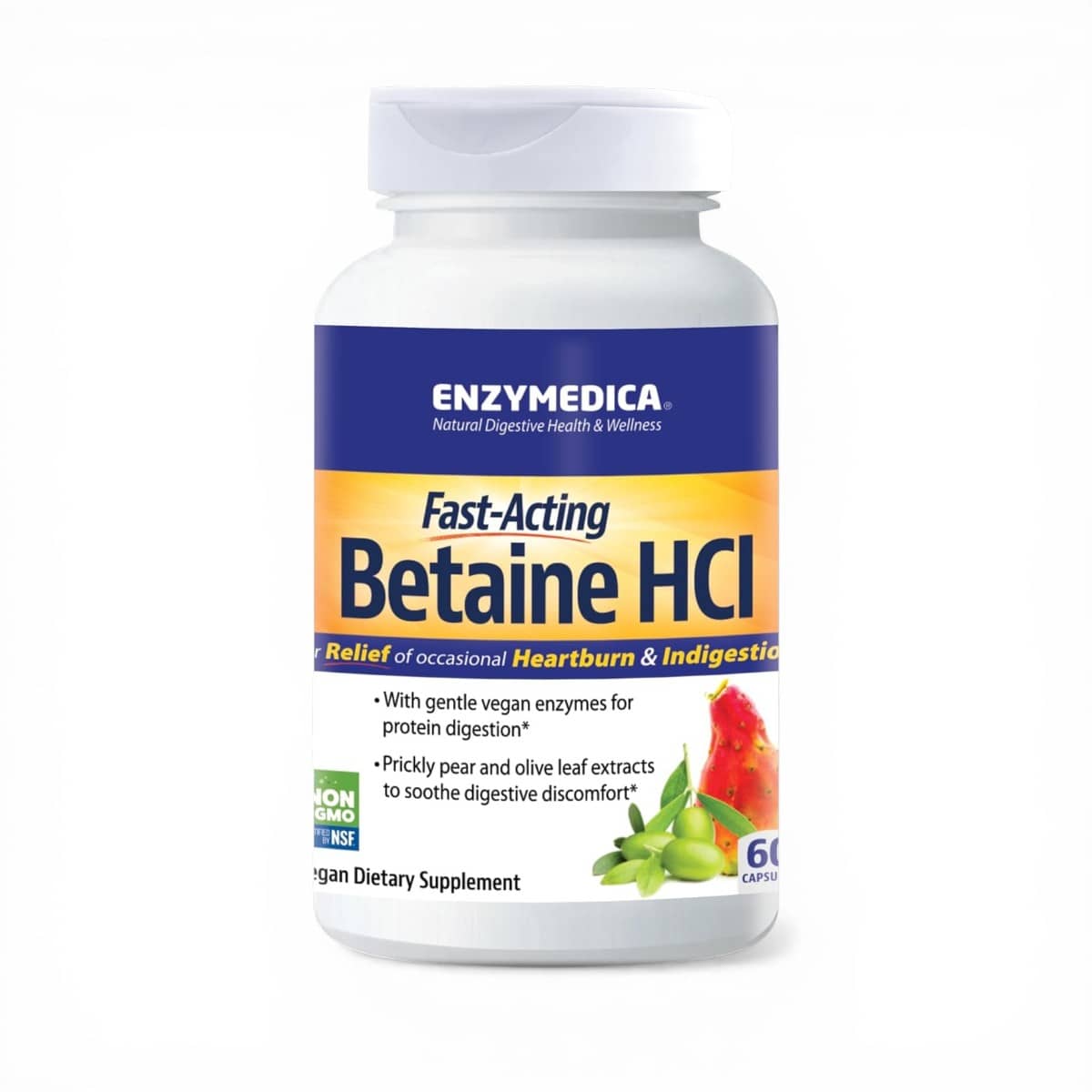 Enzymedica, Fast-Acting Betaine HCl, 60 Capsules 1