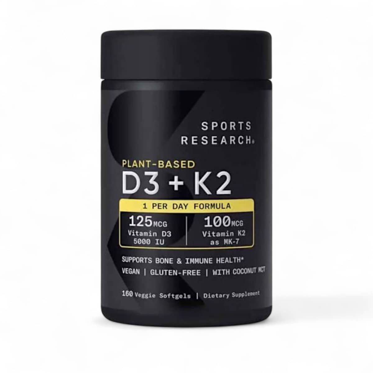 Sports research, D3+k2, 160 Softgels 1