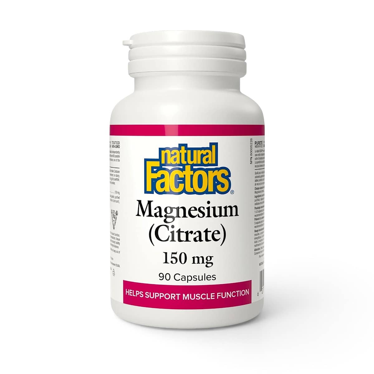 Natural Factors , Magnesium Citrate 150mg per capsules,90 capsules 1