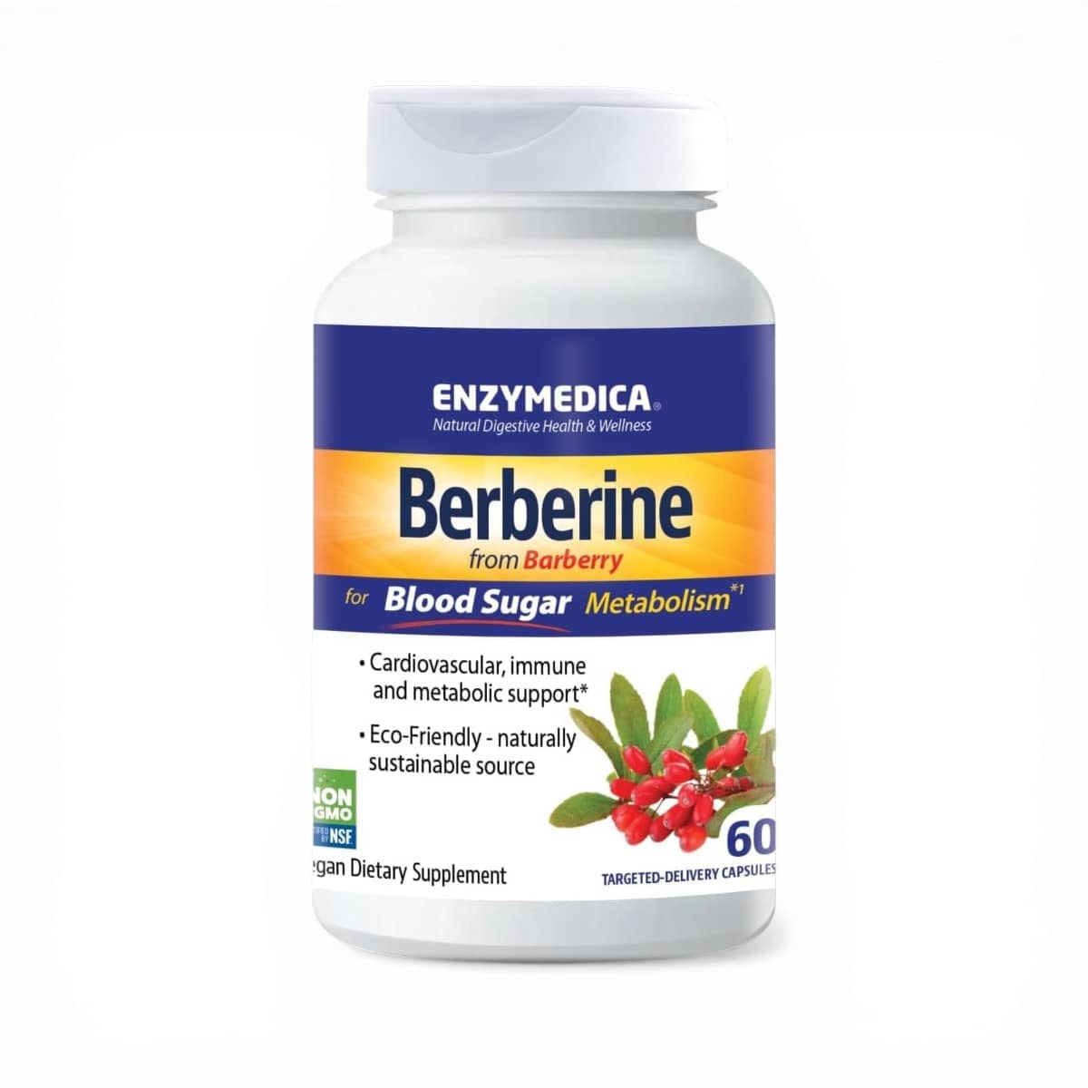 Enzymedica, Berberine, 60 Targeted-Delivery Capsules 1