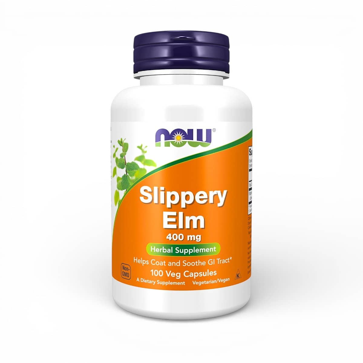 NOW Foods, Slippery Elm, 400 mg, 100 Veg Capsules 1
