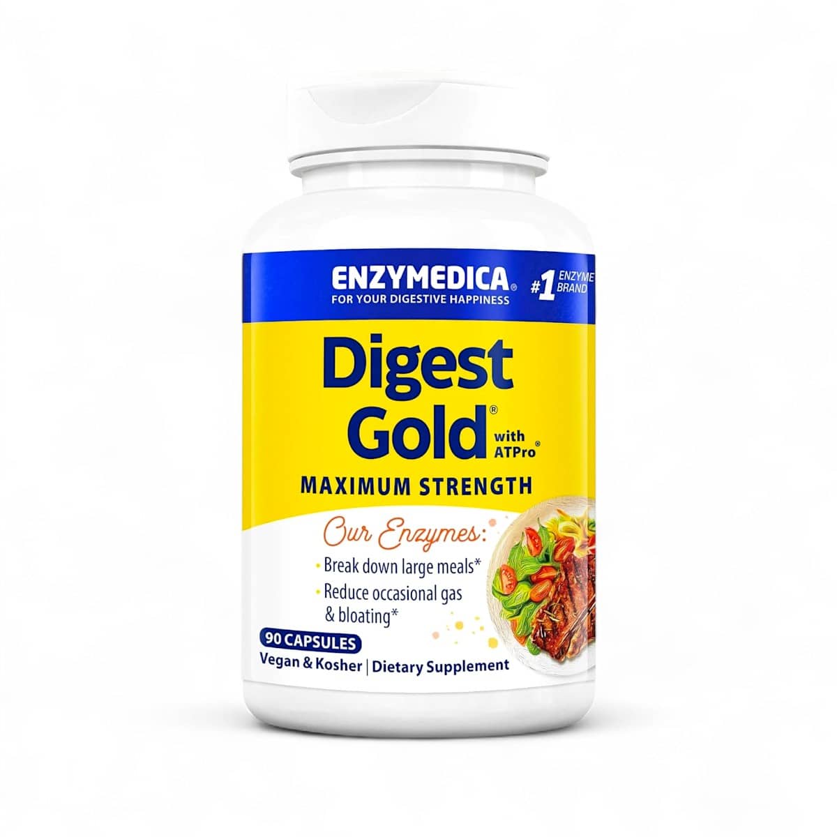 Enzymedica, Digest Gold® with ATPro®, Maximum Strength, 90 Capsules By Enzymedica 1