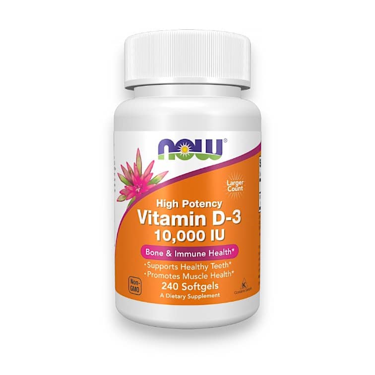 NOW Foods, Vitamin D-3, High Potency, 10,000 IU, 240 Softgels 1
