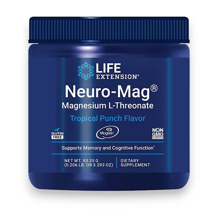 Life Extension, Neuro-Mag Magnesium L-Threonate, Tropical Punch , 3.293 oz (93.35 g) 1