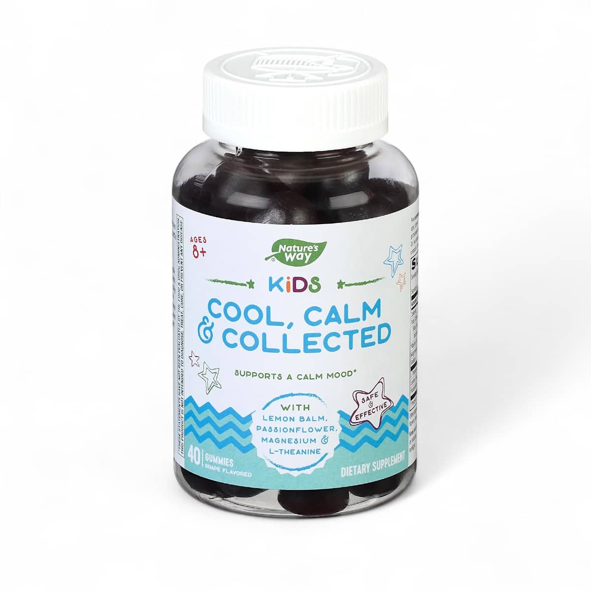 Nature's Way, Kids, Cool, Calm & Collected, Ages 8 +, Grape , 40 Gummies By Nature's Way 1