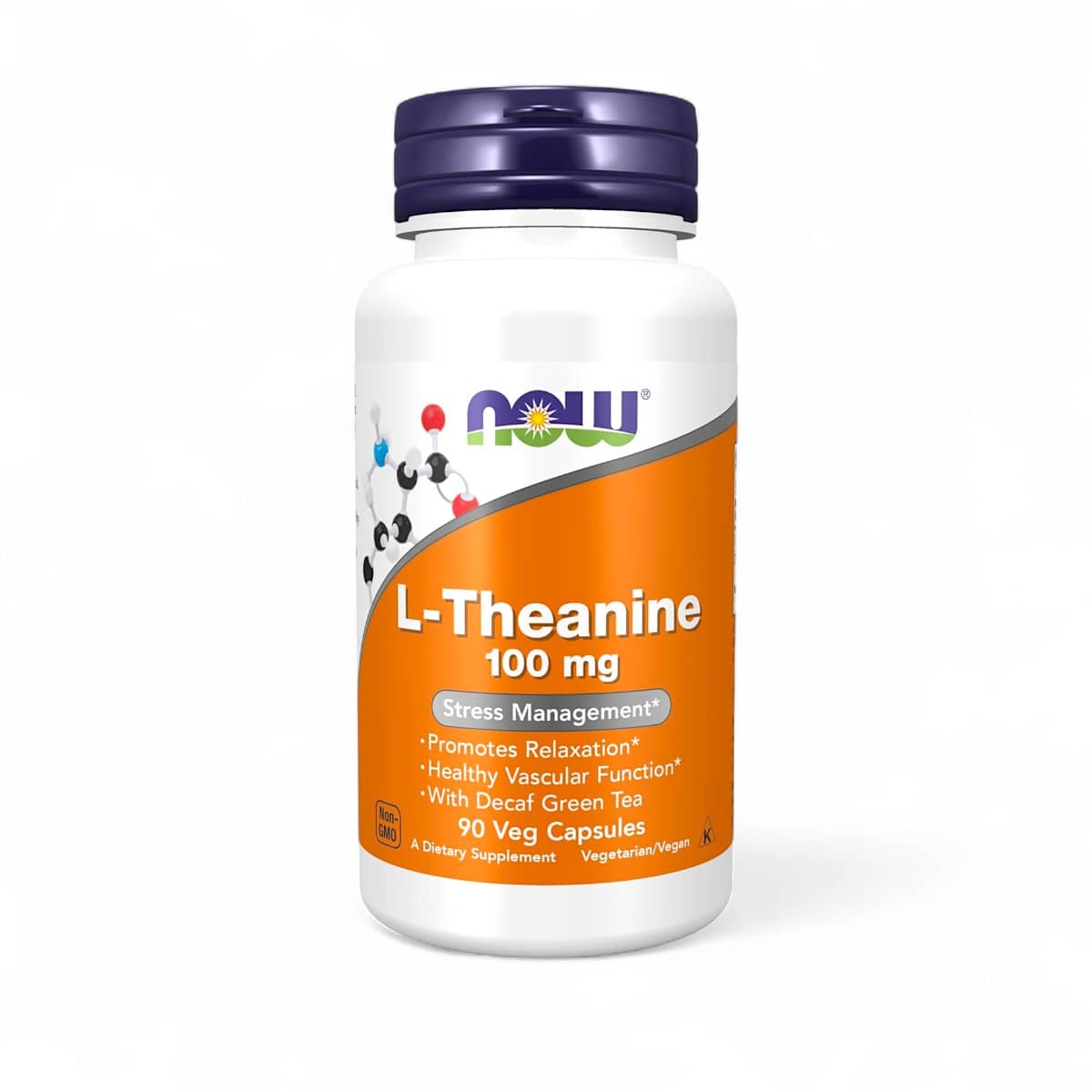 NOW Foods, L-Theanine, 100 mg, 90 Veg Capsules 1