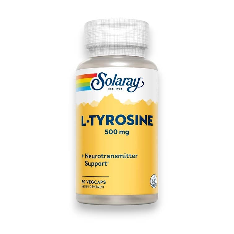 Solaray, L-Tyrosine, 500 mg, 50 VegCaps 1