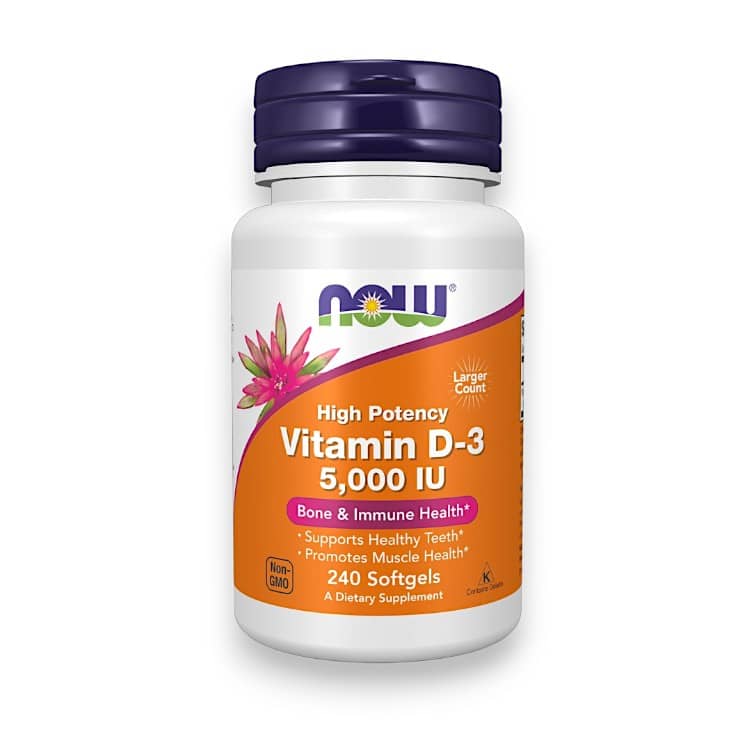 NOW Foods, Vitamin D-3, High Potency, 5,000 IU, 240 Softgels 1