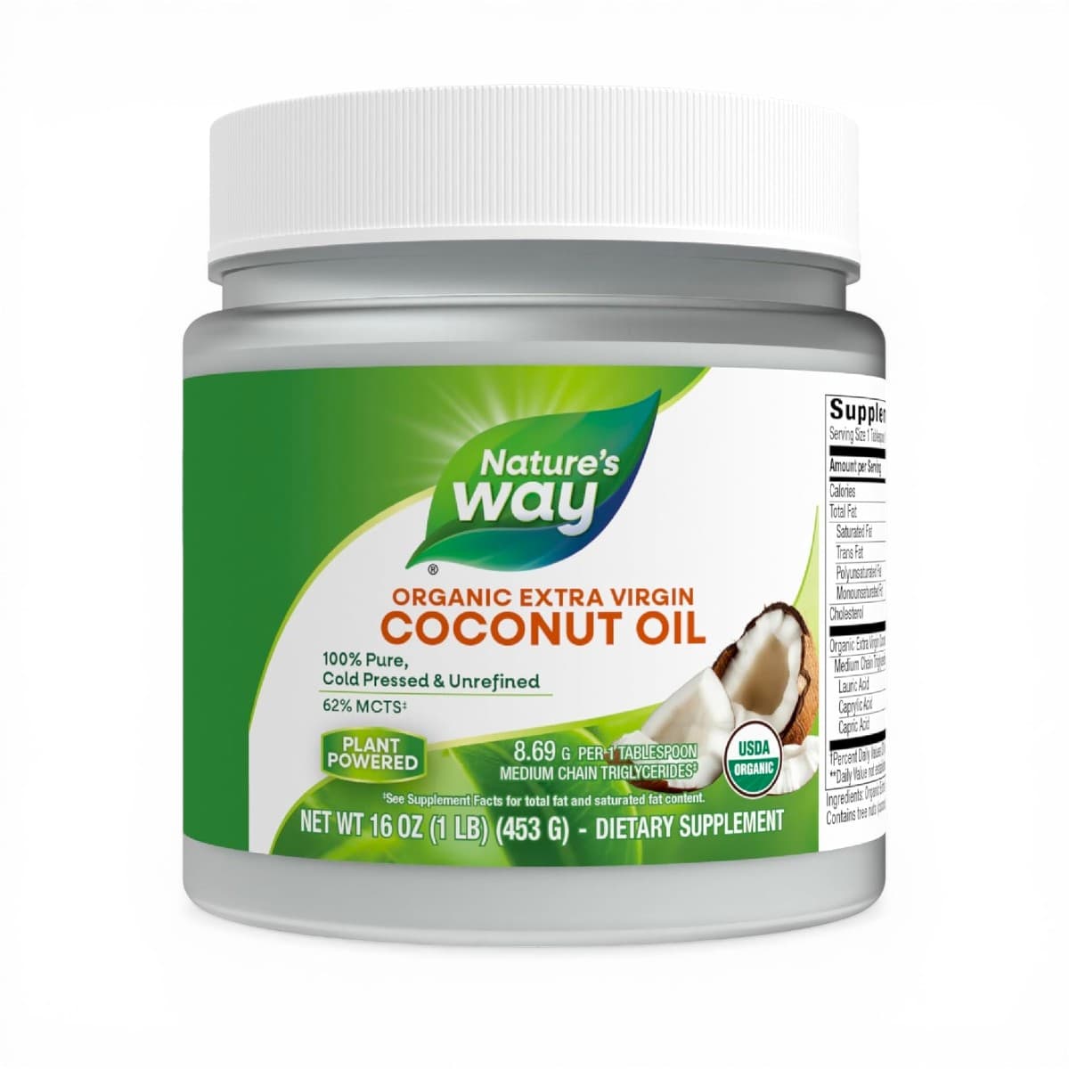 Nature's Way, Organic Extra Virgin Coconut Oil, 16 oz (453 g)