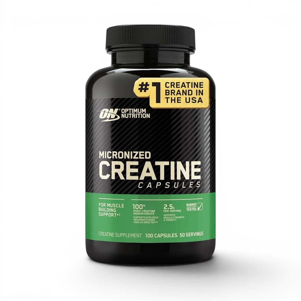 Optimum Nutrition, Micronized Creatine, 100 Capsules