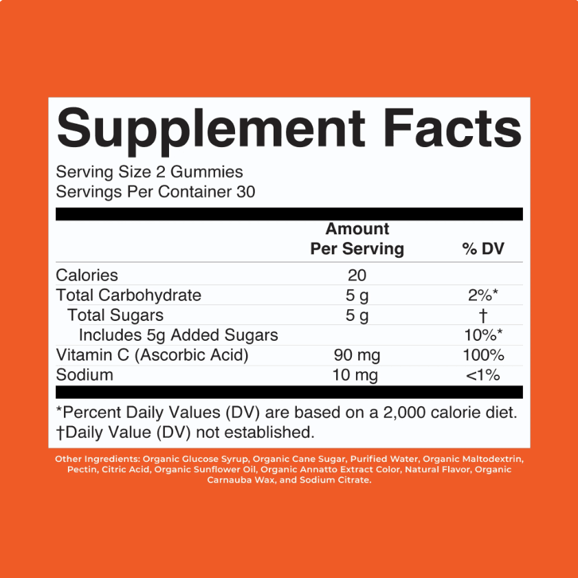 MaryRuth's, Organic Kids Vitamin C Gummies, Orange, 60 Gummies (45 mg per Gummy) 2