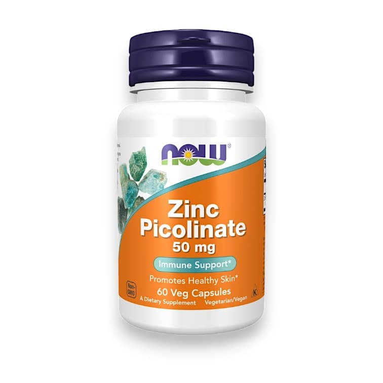 NOW Foods, Zinc Picolinate, 50 mg, 60 Veg Capsules (50 mg per Capsule)