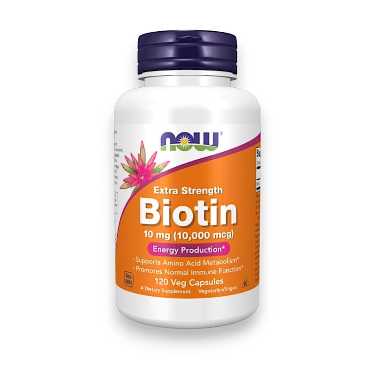 NOW Foods, Extra Strength Biotin, 10 mg (10,000 mcg), 120 Veg Capsules