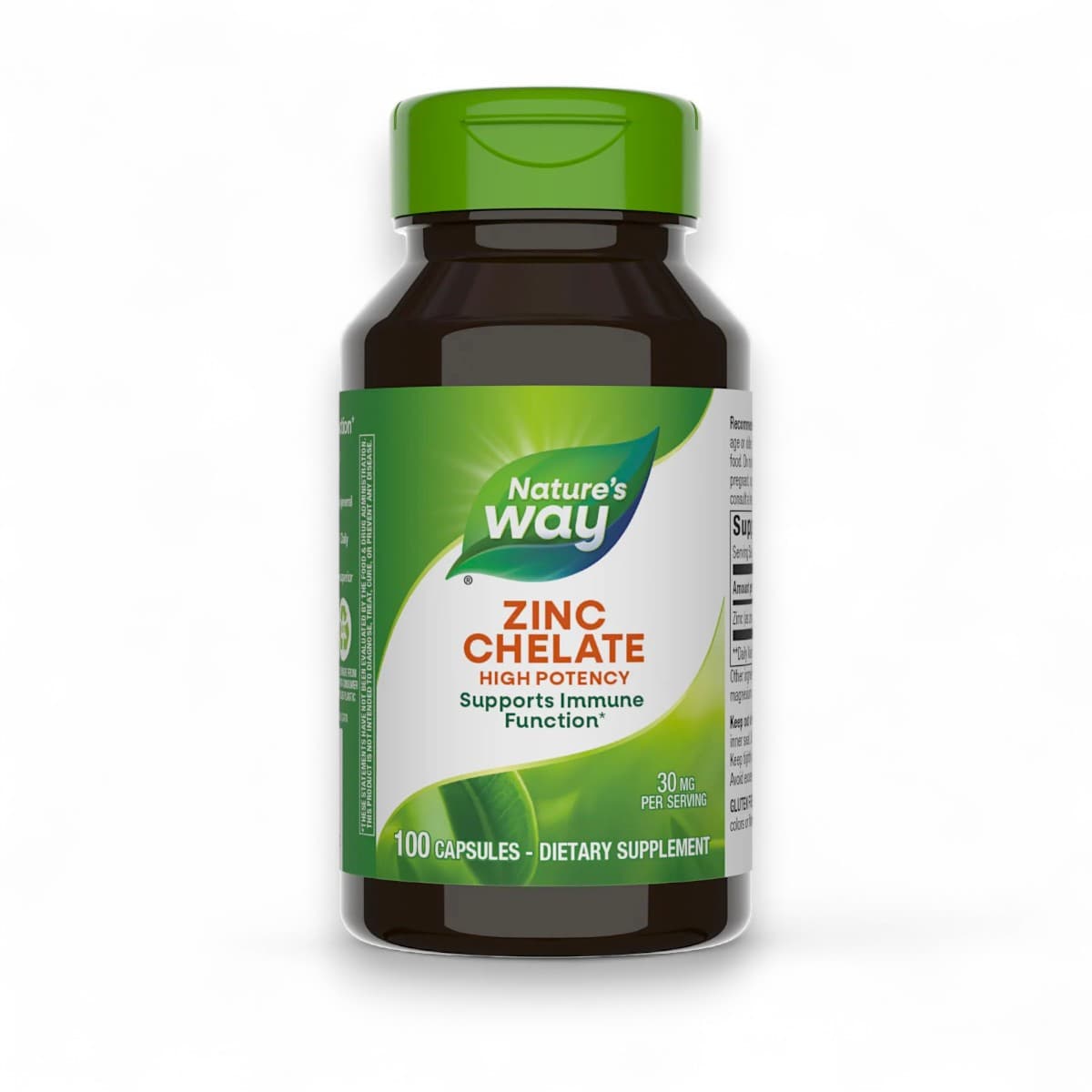 Nature's Way, Zinc Chelate, 30 mg, 100 Capsules