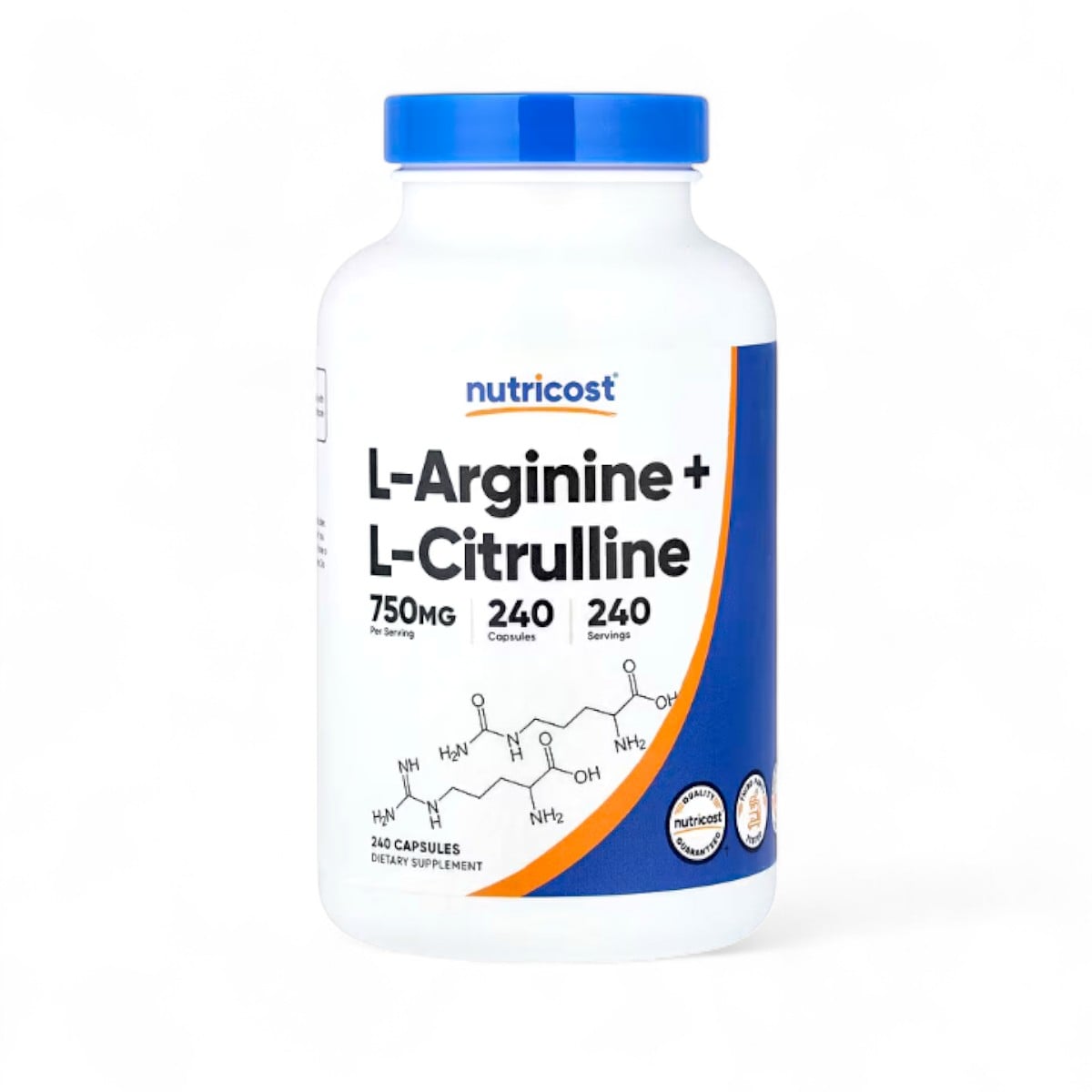 Nutricost, L-Arginine + L-Citrulline, 240 Capsules
