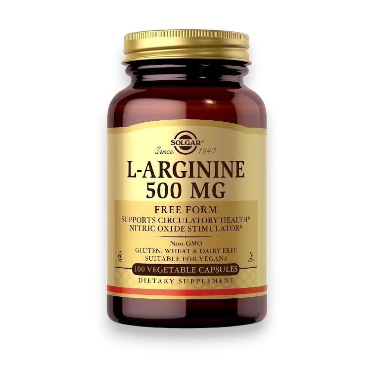 Solgar, L-Arginine, 500 mg, 100 Vegetable Capsules