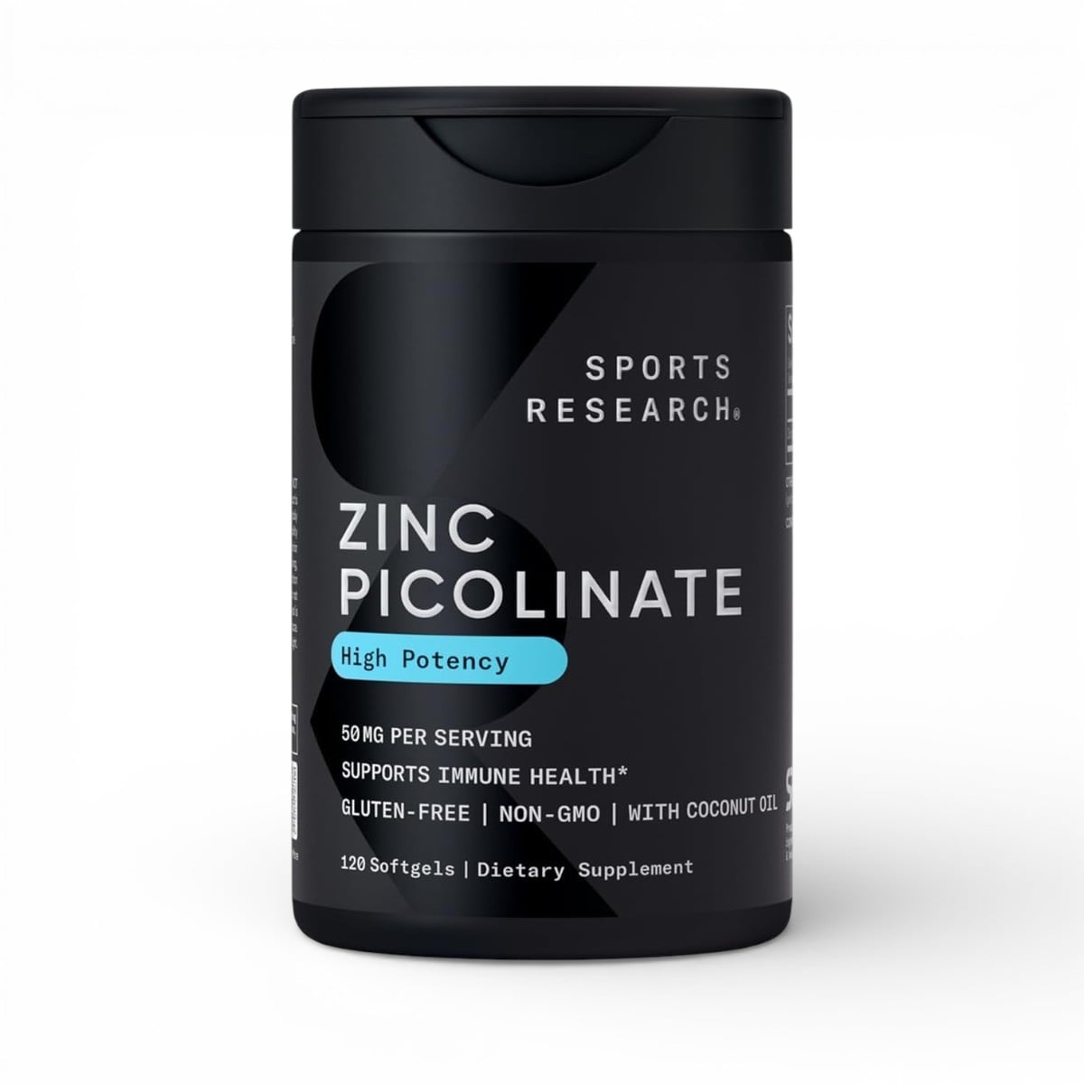 Sports Research, Zinc Picolinate, High Potency, 50 mg, 120 Softgels