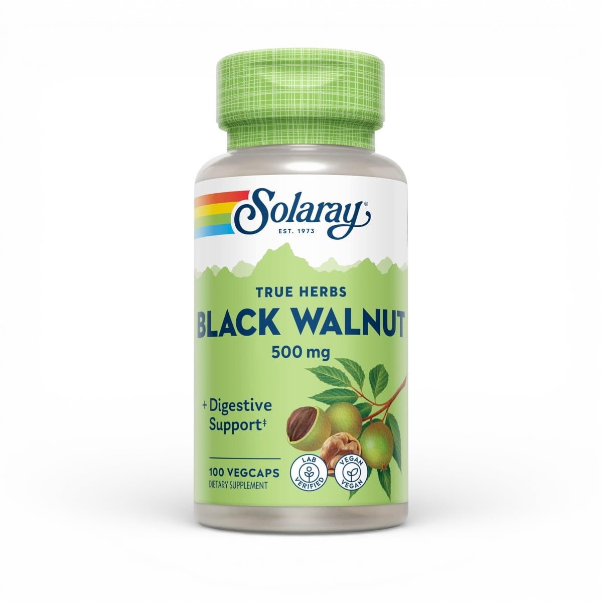 Solaray, True Herbs, Black Walnut, 500 mg, 100 VegCaps