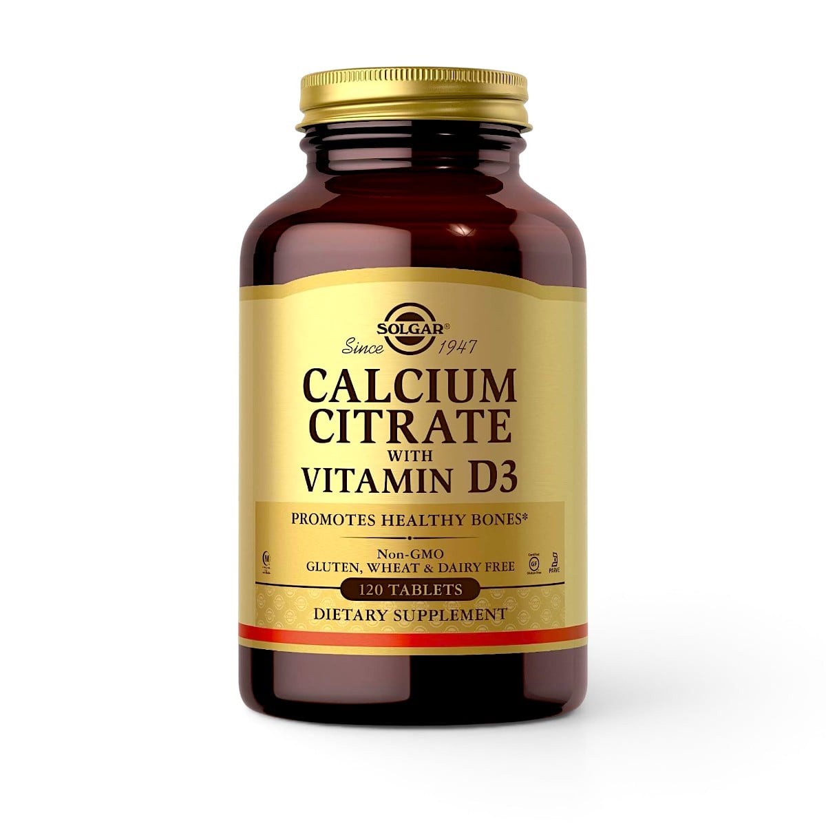 Solgar, Calcium Citrate with Vitamin D3, 120 tablets