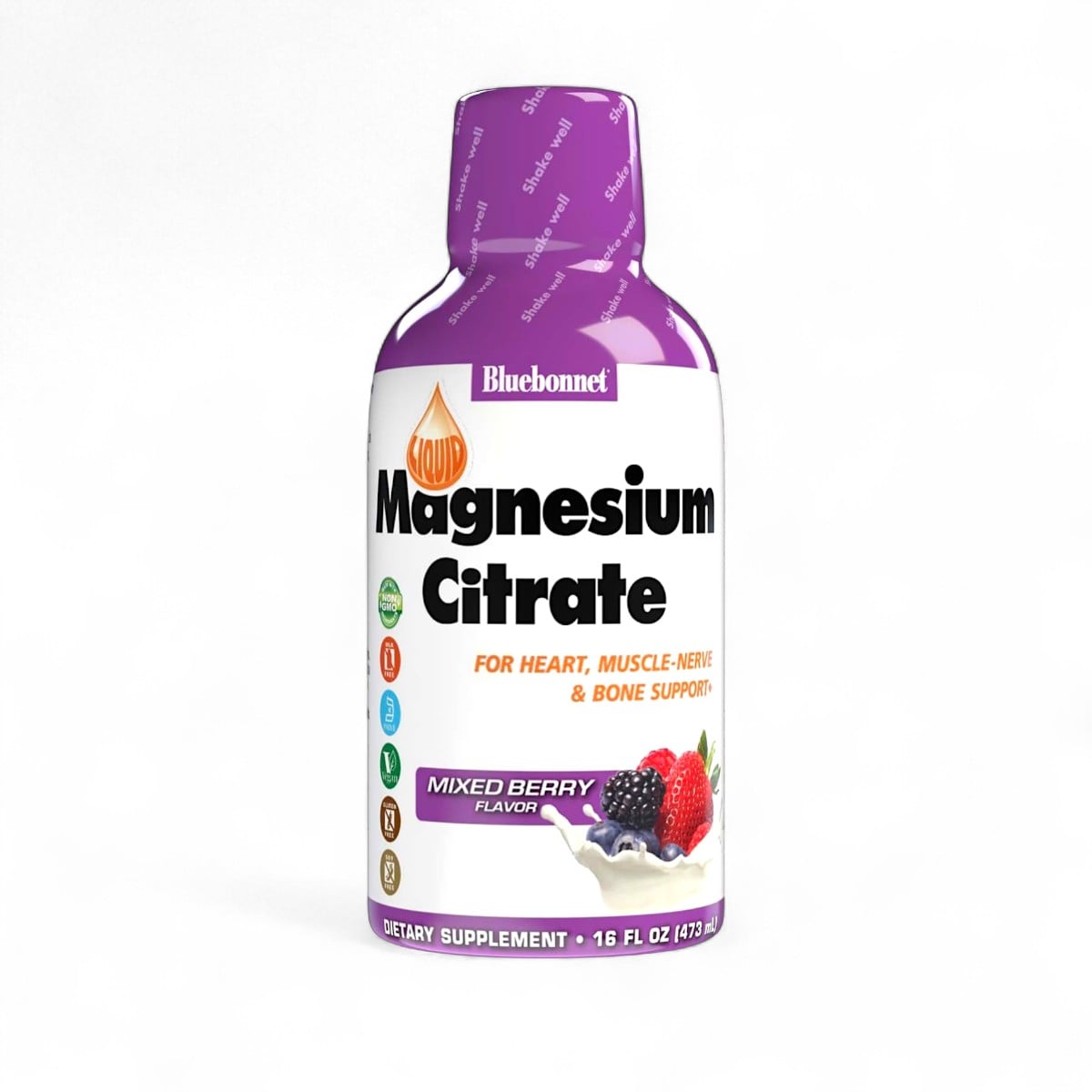 Bluebonnet Nutrition, Liquid Magnesium Citrate, Mixed Berry, 16 fl oz (473 ml)