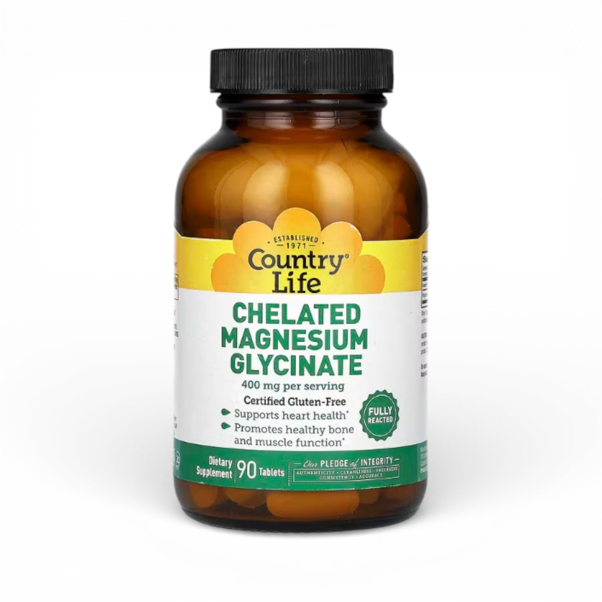 Country Life, Chelated Magnesium Glycinate, 90 Tablets (133 mg per Tablet ) By Country Life