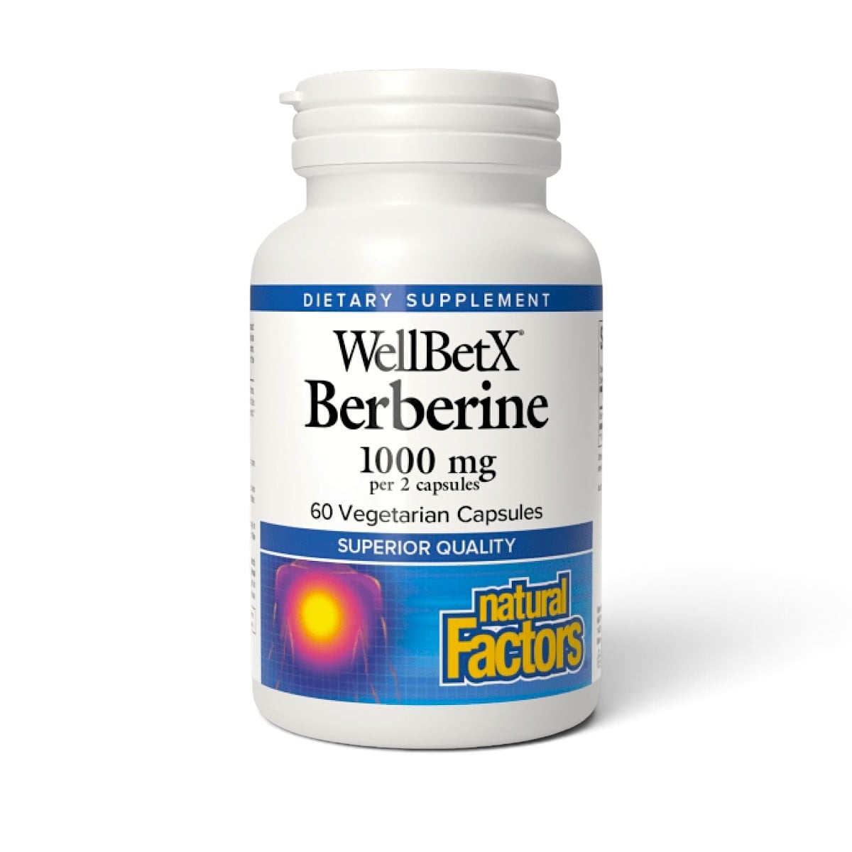 Natural Factors, WellBetX®, Berberine, 60 Vegetarian Capsules (500 mg per Capsule)