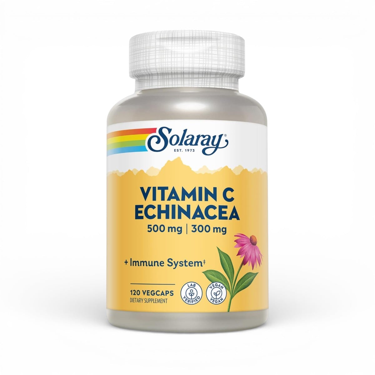 Solaray, Vitamin C with Echinacea, 500 mg, 120 caps