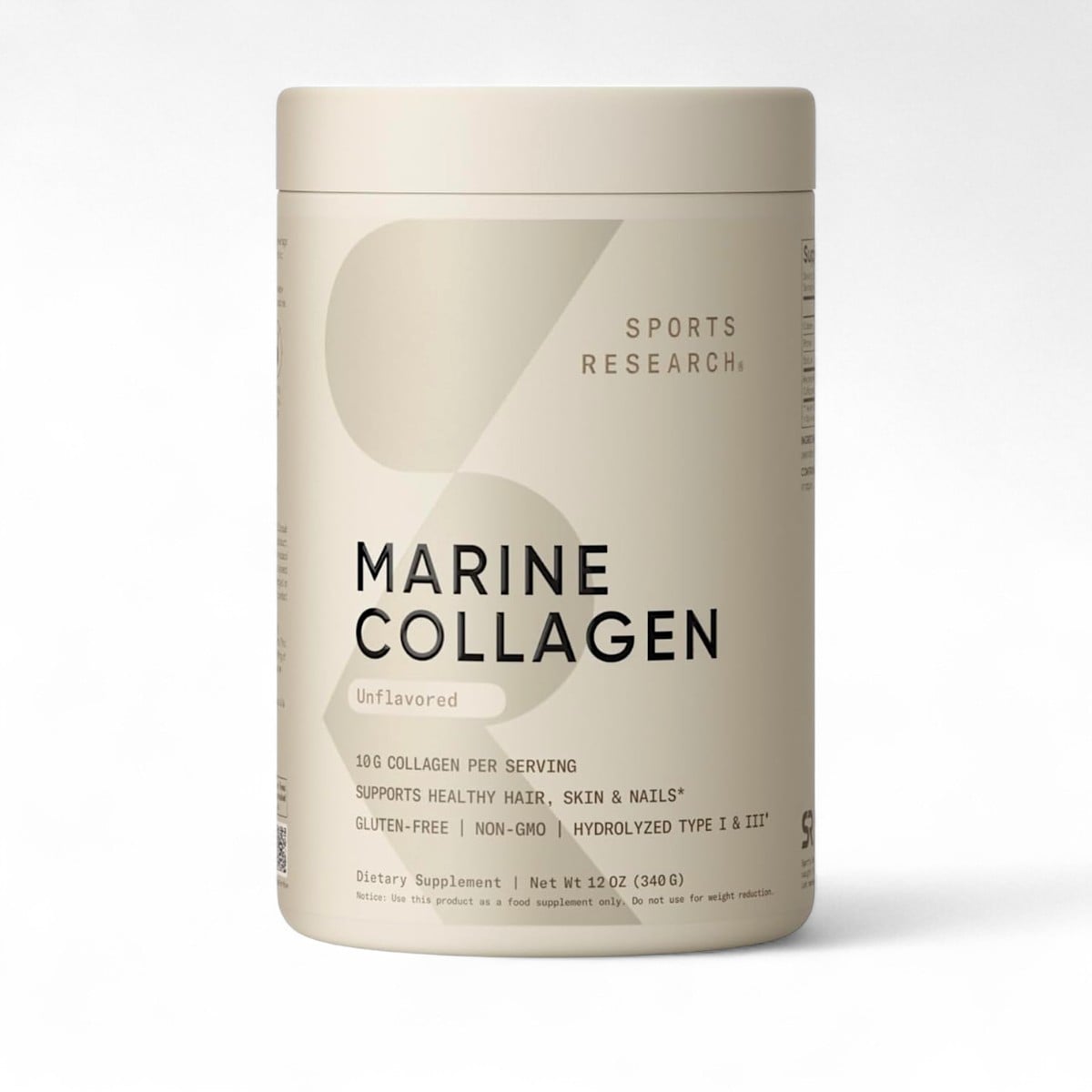 Sports Research, Marine Collagen, Unflavored, 12 oz (340 g)
