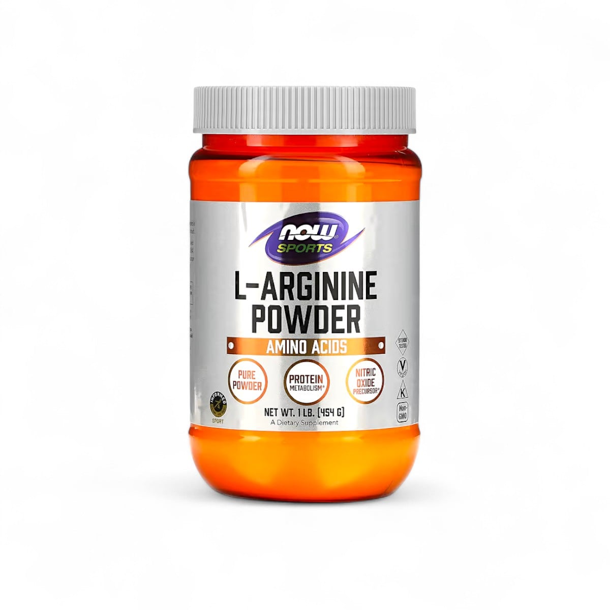 Now Sports, L Arginine Powder Amino Acids, 454 g