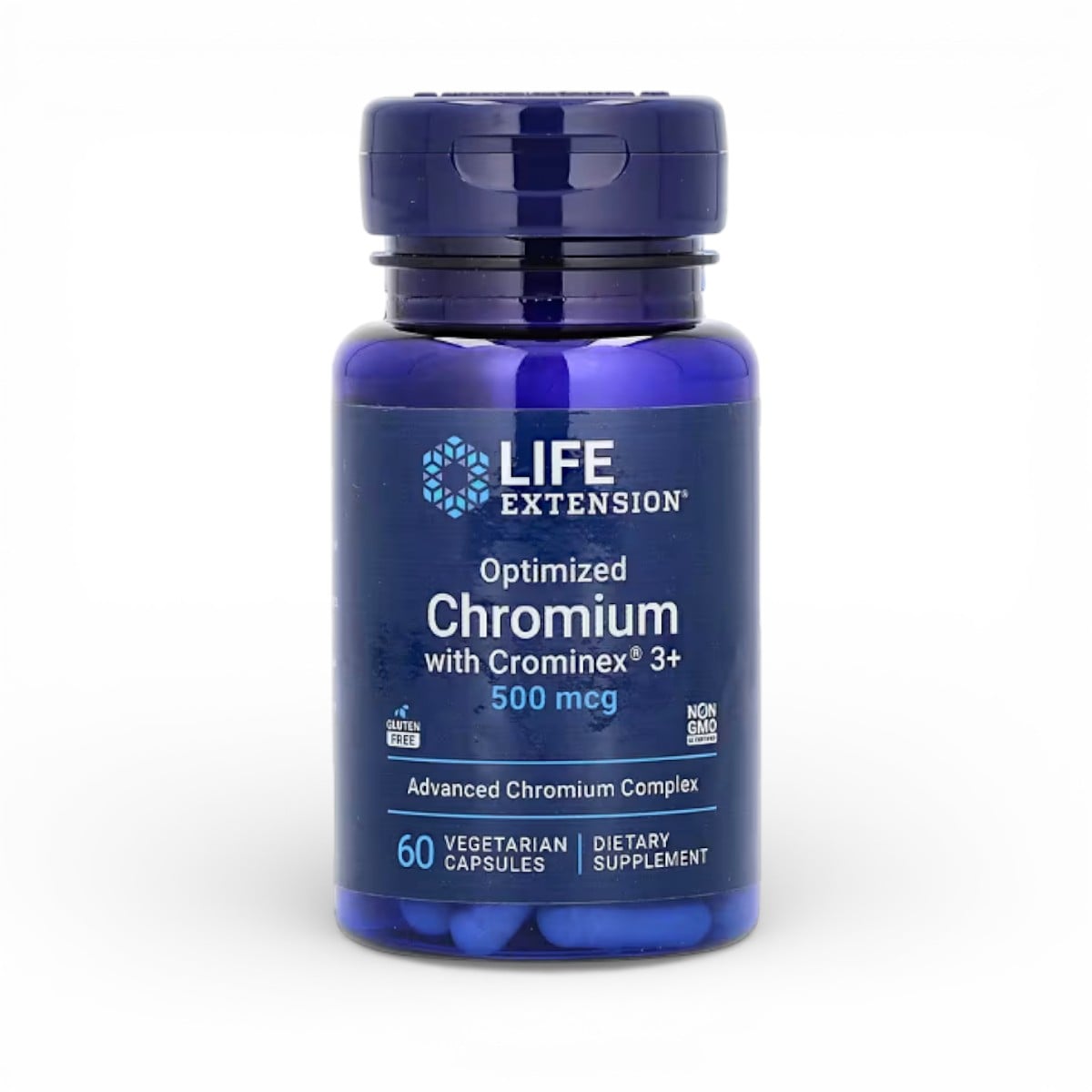 Life Extension, Optimized Chromium with Crominex 3+, 500 mcg, 60 Vegetarian Capsules