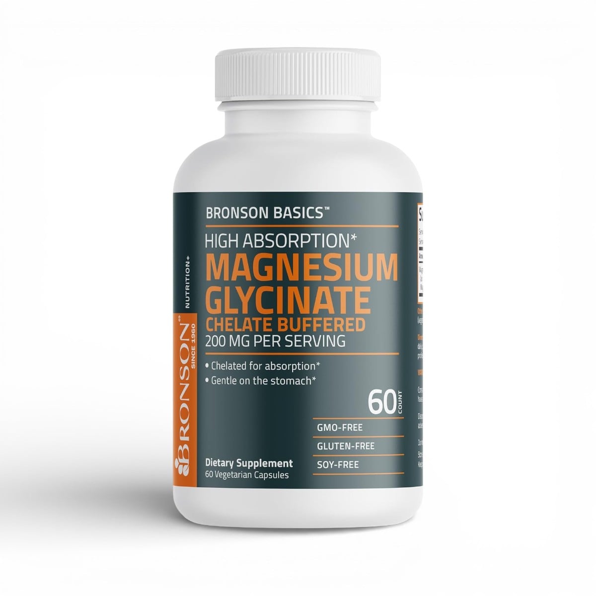 Bronson, Magnesium Glycinate, 60 Veg Tablets