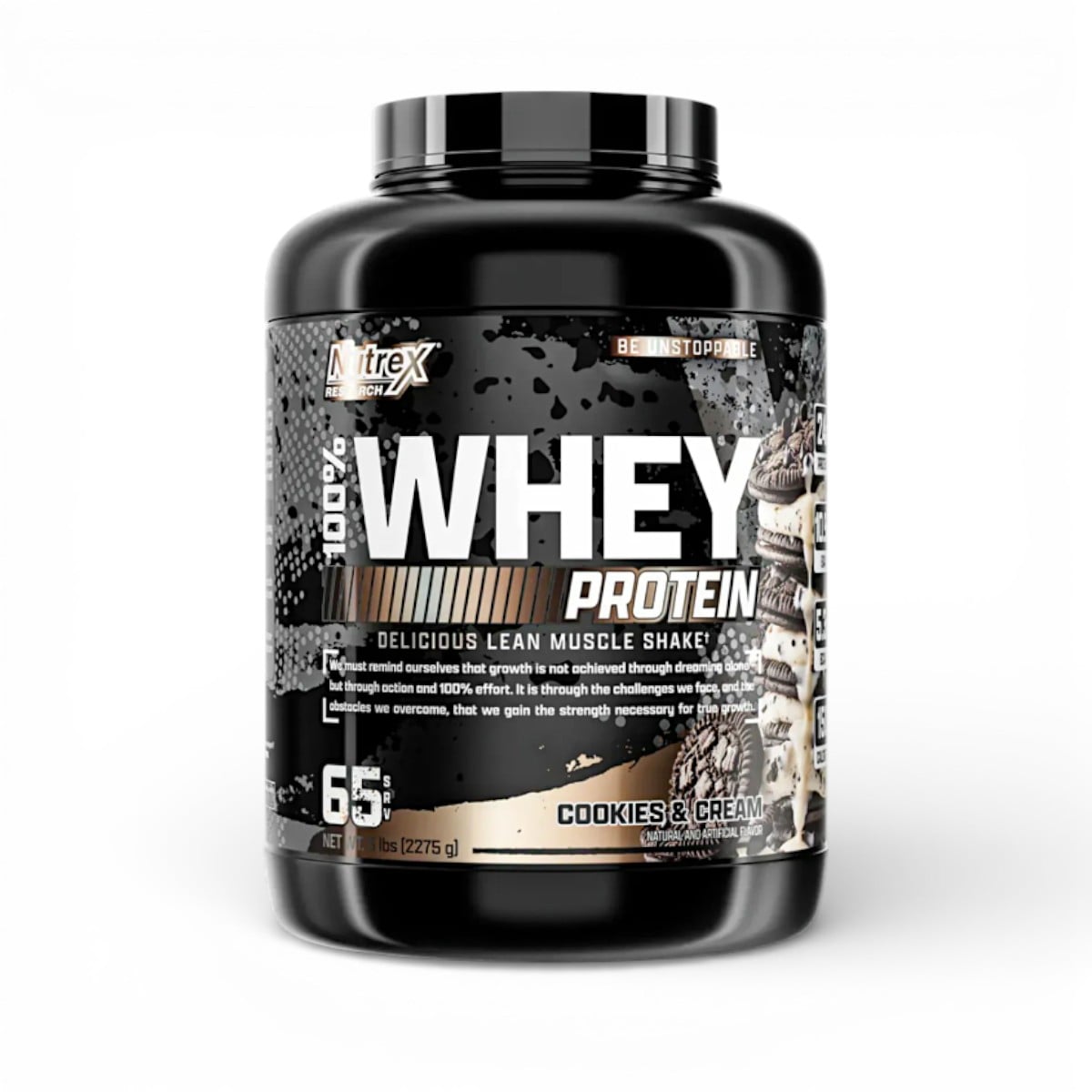Nutrex Research, 100% Whey Protein, Cookies & Cream, 2.27 kg