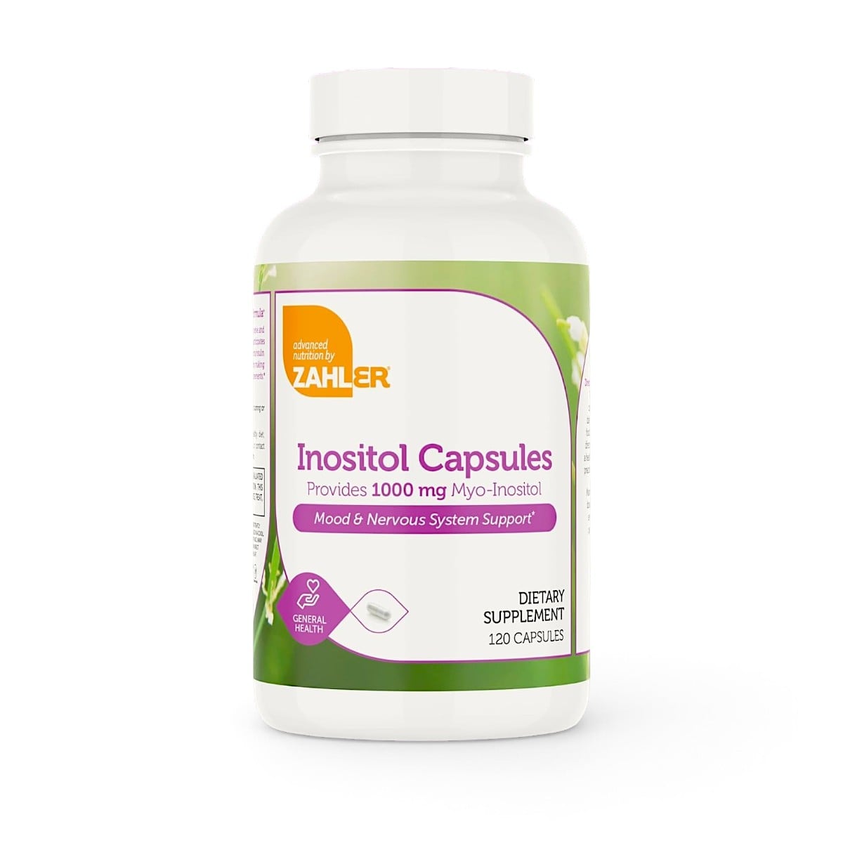 Zahler, Inositol, Myo-Inositol, 1000mg, 120 Capsules