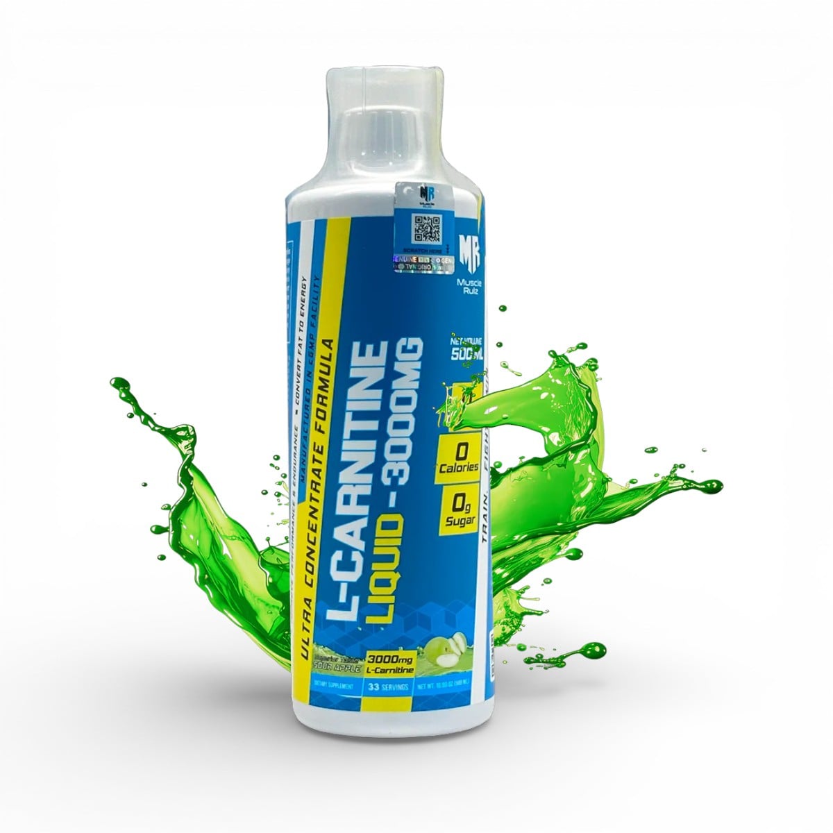 Muscle Rulz, L Carnitine 3000, Sour Apple, 500 ml