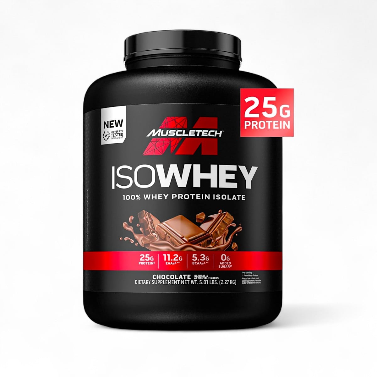 MuscleTech, IsoWhey, 100% Whey Protein Isolate, Chocolate, 5.01 lbs (2.27 kg)